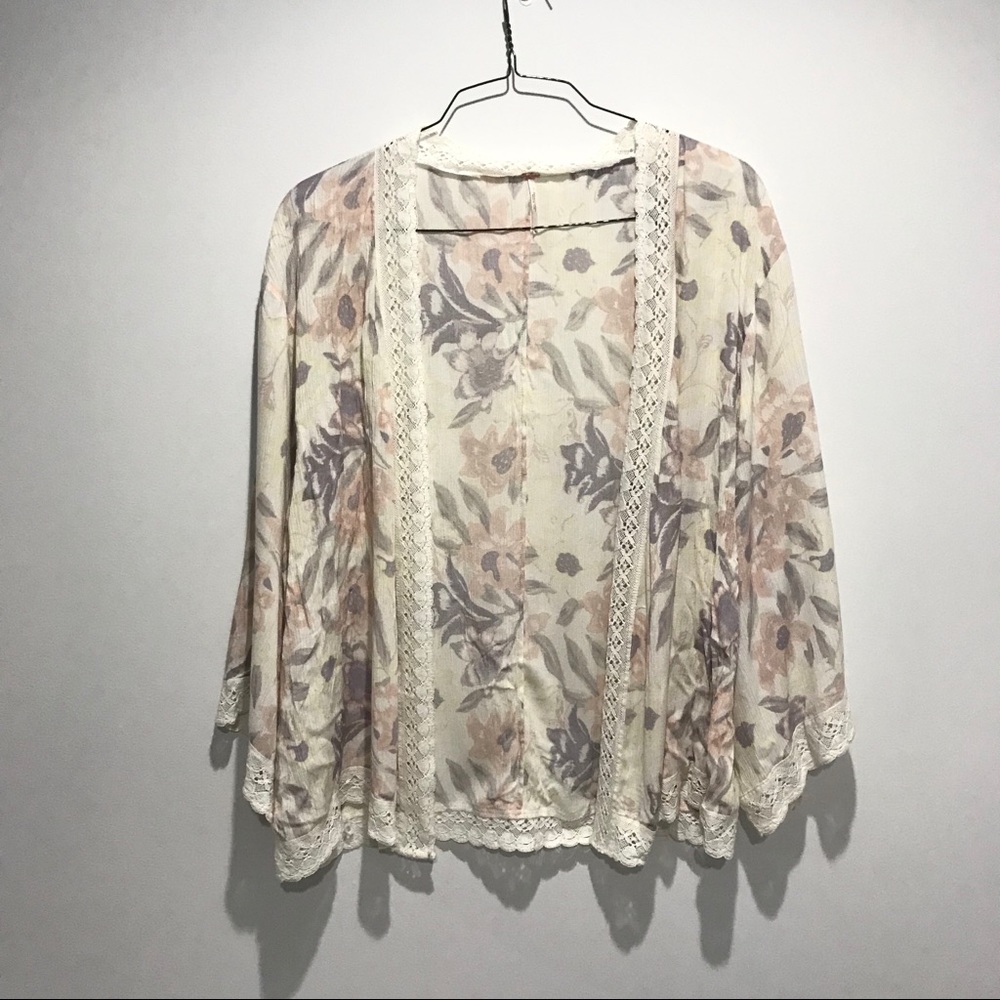 Free People Floral Kimono